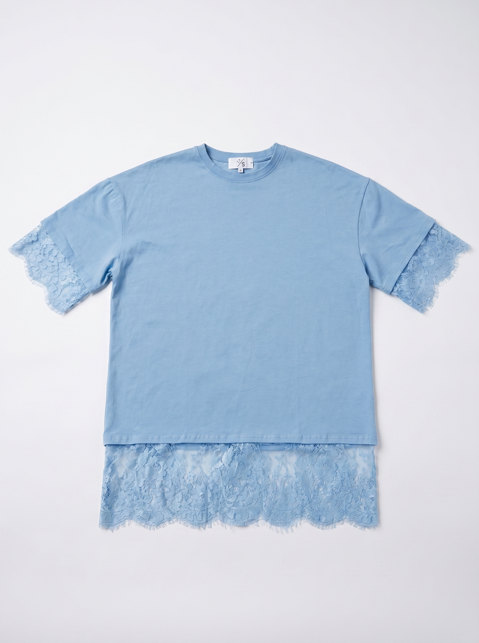 T-krekls "DOWN TO LACE" TS958 - ŠVIESIAI MĖLYNA