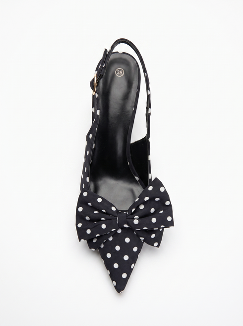 Kurpes "BUBBLES Y1331-1" - punktoti melnas