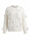 Knitted Sweater "BOW SKETCH 02" - CREAM WHITE