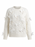 Knitted Sweater "BOW SKETCH 02" - CREAM WHITE