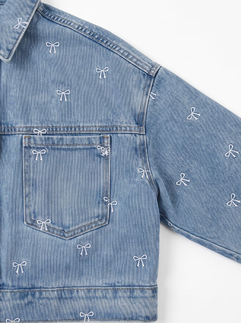 Crop denim jacket "DENIM DOLL" MG896 - BLUE