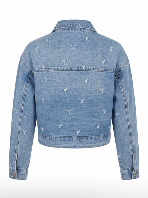 Crop denim jacket "DENIM DOLL" MG896 - BLUE