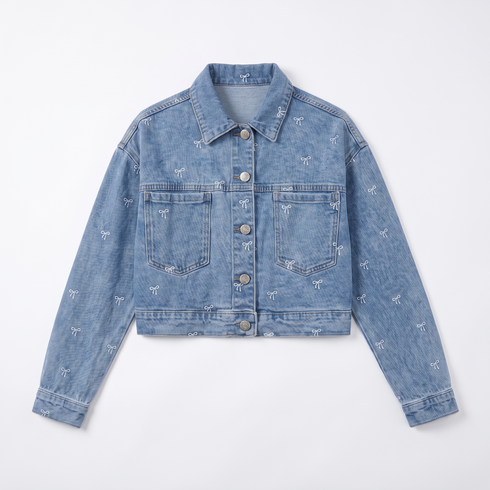 Crop denim jacket "DENIM DOLL" MG896 - BLUE