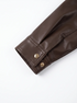 Ādas imitācijas jaka "WAIST ACCENT" S-6253 - CHOCO