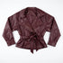 Faux leather jacket "WAIST ACCENT" S-6253 - BORDEAUX