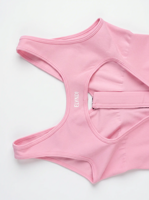 Fitted jumpsuit "I'M FIT" XY510 - SOFT PINK