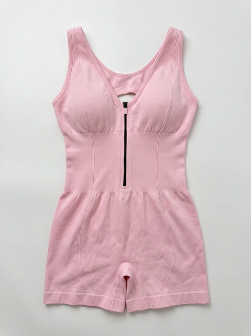 Fitted jumpsuit "I'M FIT" XY510 - SOFT PINK