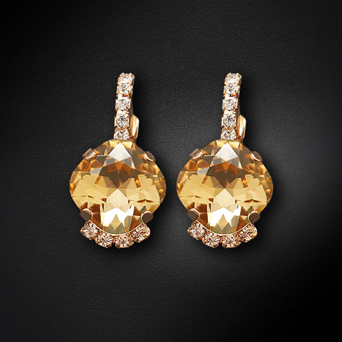 Earrings "Crete (Light Colorado Topaz)" with Preciosa™ crystals