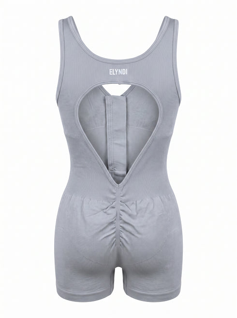 Fitted jumpsuit "I'M FIT" XY510 - GRAY