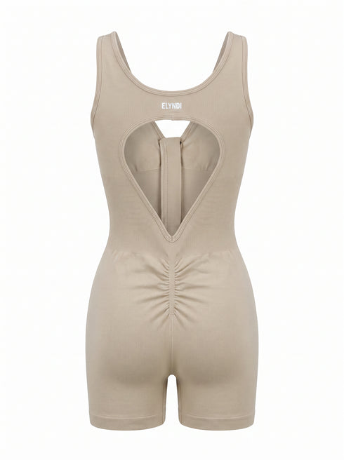 Fitted jumpsuit "I'M FIT" XY510 - BEIGE
