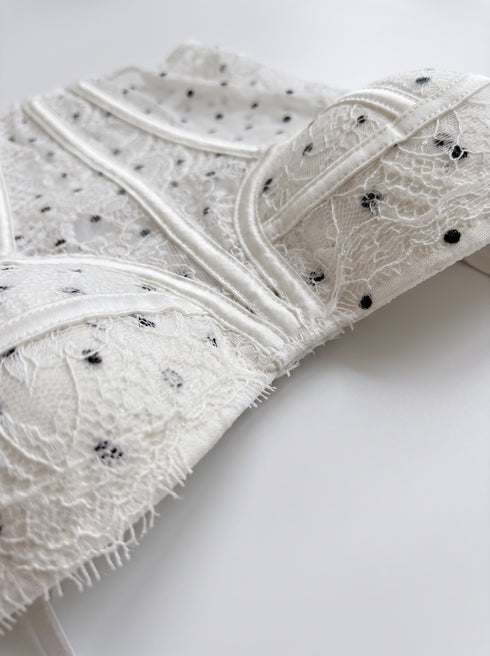 Корсет "DOTTED LACE B08" - БЕЛЫЙ