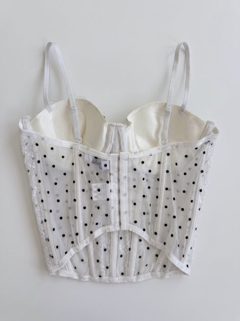 Корсет "DOTTED LACE B08" - БЕЛЫЙ