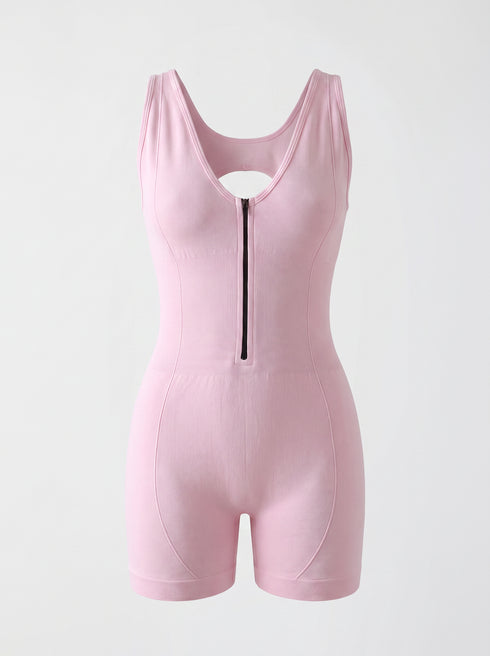 Fitted jumpsuit "I'M FIT" XY510 - SOFT PINK