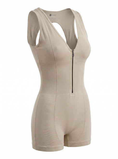 Fitted jumpsuit "I'M FIT" XY510 - BEIGE