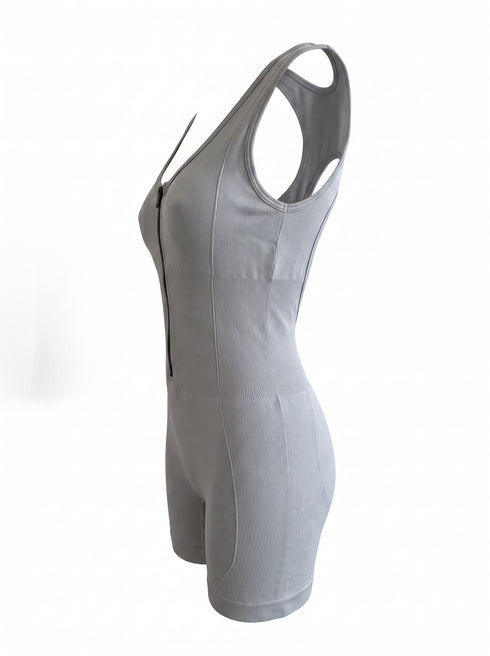 Fitted jumpsuit "I'M FIT" XY510 - GRAY