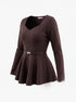 Adīts tops + josta "DOLCE VITA 93019" - CHOCO