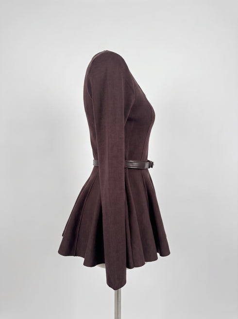 Adīts tops + josta "DOLCE VITA 93019" - CHOCO