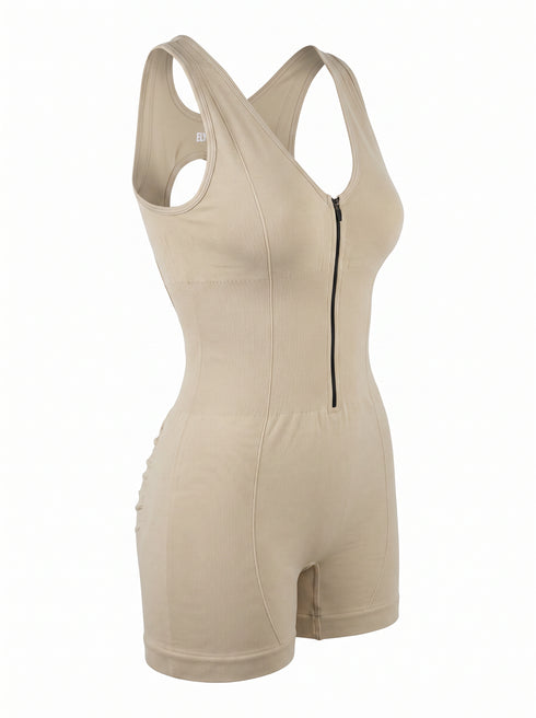 Fitted jumpsuit "I'M FIT" XY510 - BEIGE