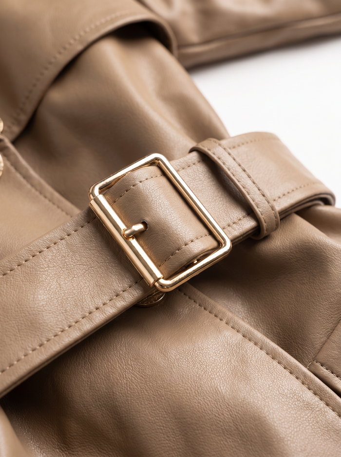 Faux leather coat "DOWNTOWN 202347" - CARAMEL