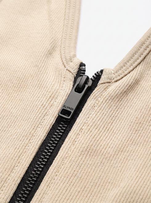 Fitted jumpsuit "I'M FIT" XY510 - BEIGE