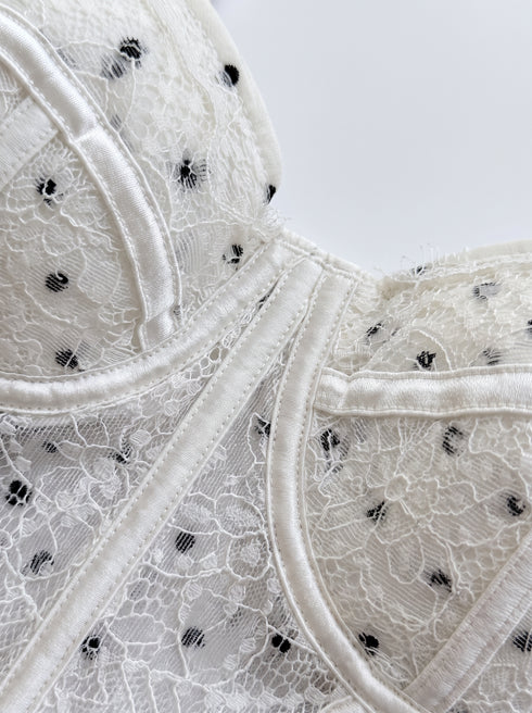Корсет "DOTTED LACE B08" - БЕЛЫЙ