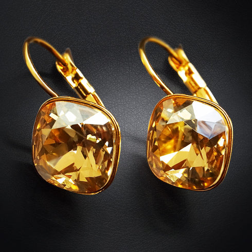 Auskari "Apžilbinošs Mirdzums IV (Golden Shadow)" ar Swarovski™ kristāliem