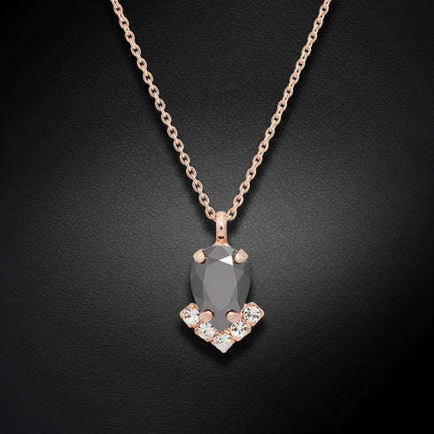 Komplekts "Leonora II (Jet Hematite)" ar Preciosa™ kristāliem