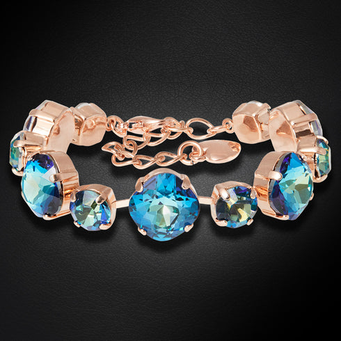 Bracelet "Dazzling Glow (Bermuda Blue)" with Preciosa™ crystals