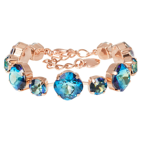 Bracelet "Dazzling Glow (Bermuda Blue)" with Preciosa™ crystals
