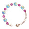 Bracelet "Vortex II (Aurora Borealis / Fuchsia)" with Preciosa™ crystals