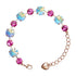 Bracelet "Vortex II (Aurora Borealis / Fuchsia)" with Preciosa™ crystals