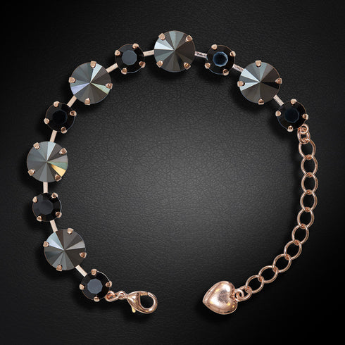 Aproce "Vorteks II (Jet Hematite)" ar Preciosa™ kristāliem