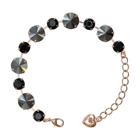 Bracelet "Vortex II (Jet Hematite)" with Preciosa™ crystals