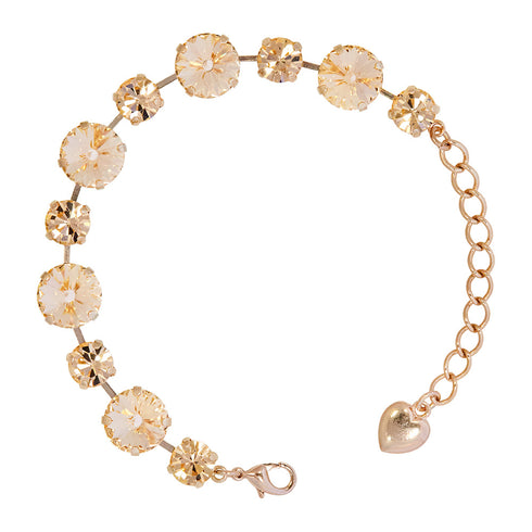 Браслет "Vorteks II (Light Peach)" с кристаллами Preciosa™