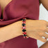 Bracelet "Mona Liza (Jet / Light Siam)" with Preciosa™ crystals