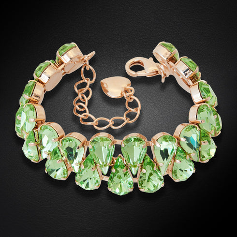 Браслет "Serafina (Peridot)" с кристаллами Preciosa™