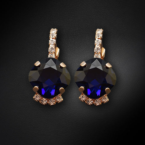 Earrings "Crete (Dark Indigo)" with Preciosa™ crystals