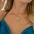 Silver Pendant "Crystal Drop (Aqua Bohemica)" with Preciosa™ Crystals