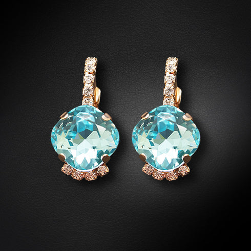 Earrings "Crete (Aqua Bohemica)" with Preciosa™ crystals