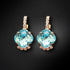 Earrings "Crete (Aqua Bohemica)" with Preciosa™ crystals