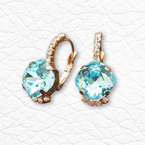 Earrings "Crete (Aqua Bohemica)" with Preciosa™ crystals