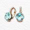 Earrings "Crete (Aqua Bohemica)" with Preciosa™ crystals