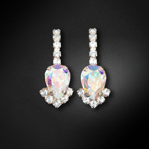 Earrings "Leonora II (Dark Indigo)" with Preciosa™ crystals