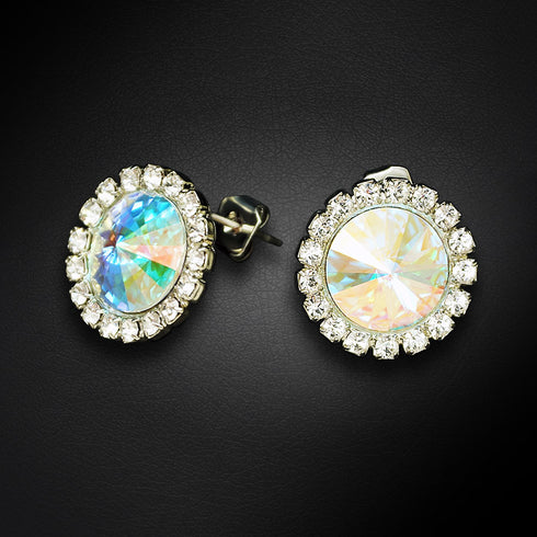 Auskarai "Klaris X (Aurore Boreale)" su Preciosa™ kristalais