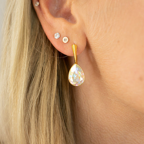 Silver set "Crystal Drop (Aurore Boreale)" with Preciosa™ crystals