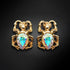 Earrings "Scarab (Aurore Boreale)" with Preciosa™ crystals