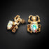 Earrings "Scarab (Aurore Boreale)" with Preciosa™ crystals