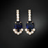 Earrings "Leonora II (Dark Indigo)" with Preciosa™ crystals