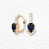 Earrings "Leonora II (Dark Indigo)" with Preciosa™ crystals
