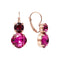 Auskarai "Apakintas Spindesys (Fuksija)" su Preciosa™ kristalais
